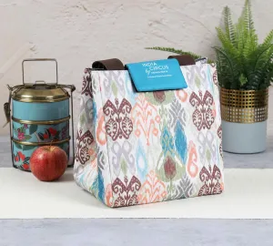 India Cicus by Krsnaa Mehta Artisans of Earth Lunch Bag for Office Women & Men | Printed Hot/Cold Tiffin Box & Bottle Travel Carry Bag | for School Picnic & School | Ideal for Gifting
