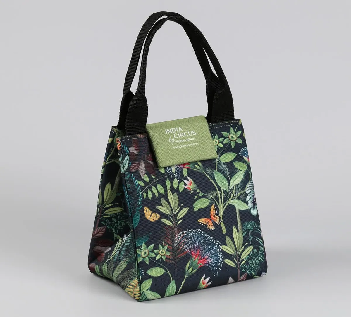 India Cicus by Krsnaa Mehta Equatorial Eden Lunch Bag for Office Women & Men | Printed Hot/Cold Tiffin Box & Bottle Travel Carry Bag | for School Picnic & School | Ideal for Gifting