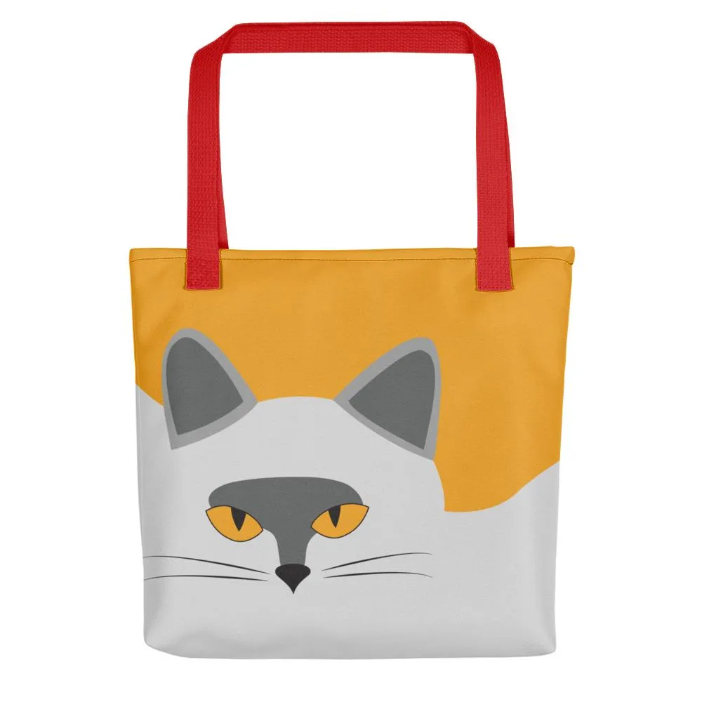 Inscrutable Cat 'Smoky Gold' Tote bag