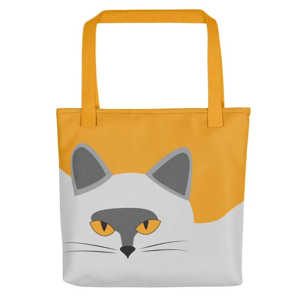 Inscrutable Cat 'Smoky Gold' Tote bag