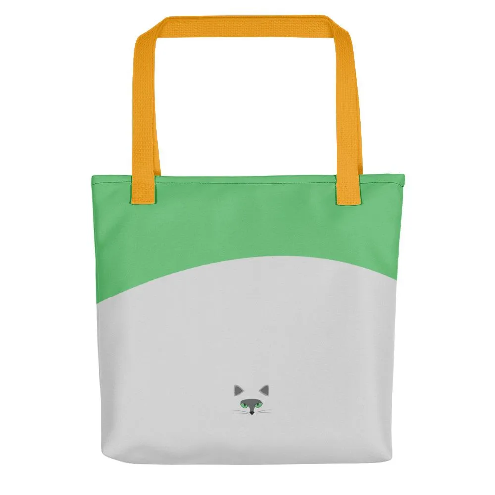 Inscrutable Cat 'Smoky Green' Tote bag