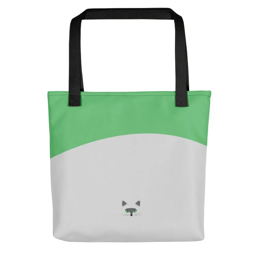 Inscrutable Cat 'Smoky Green' Tote bag