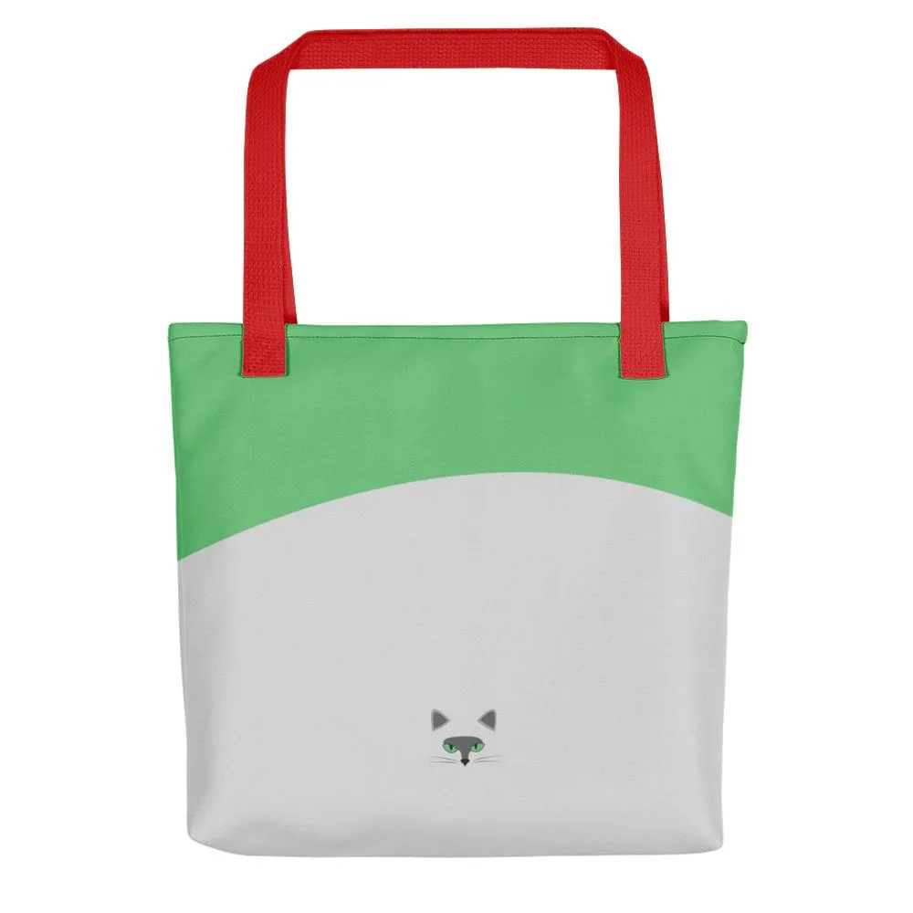 Inscrutable Cat 'Smoky Green' Tote bag