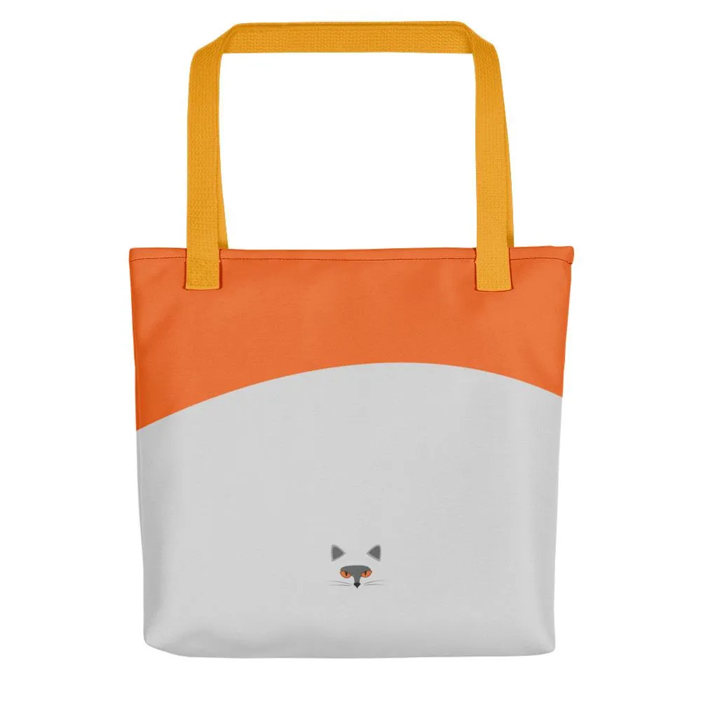 Inscrutable Cat 'Smoky Orange' Tote Bag