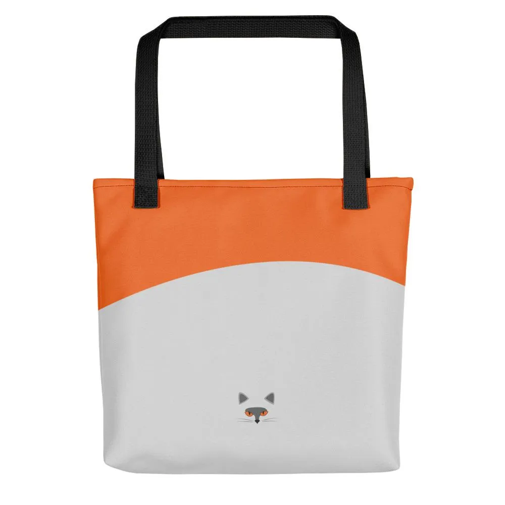 Inscrutable Cat 'Smoky Orange' Tote Bag