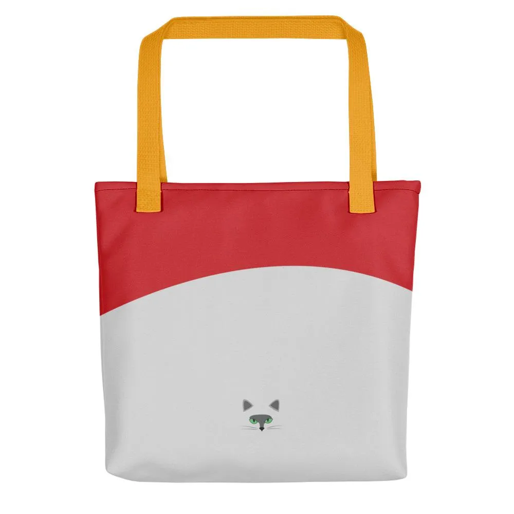 Inscrutable Cat 'Smoky Red' Tote Bag
