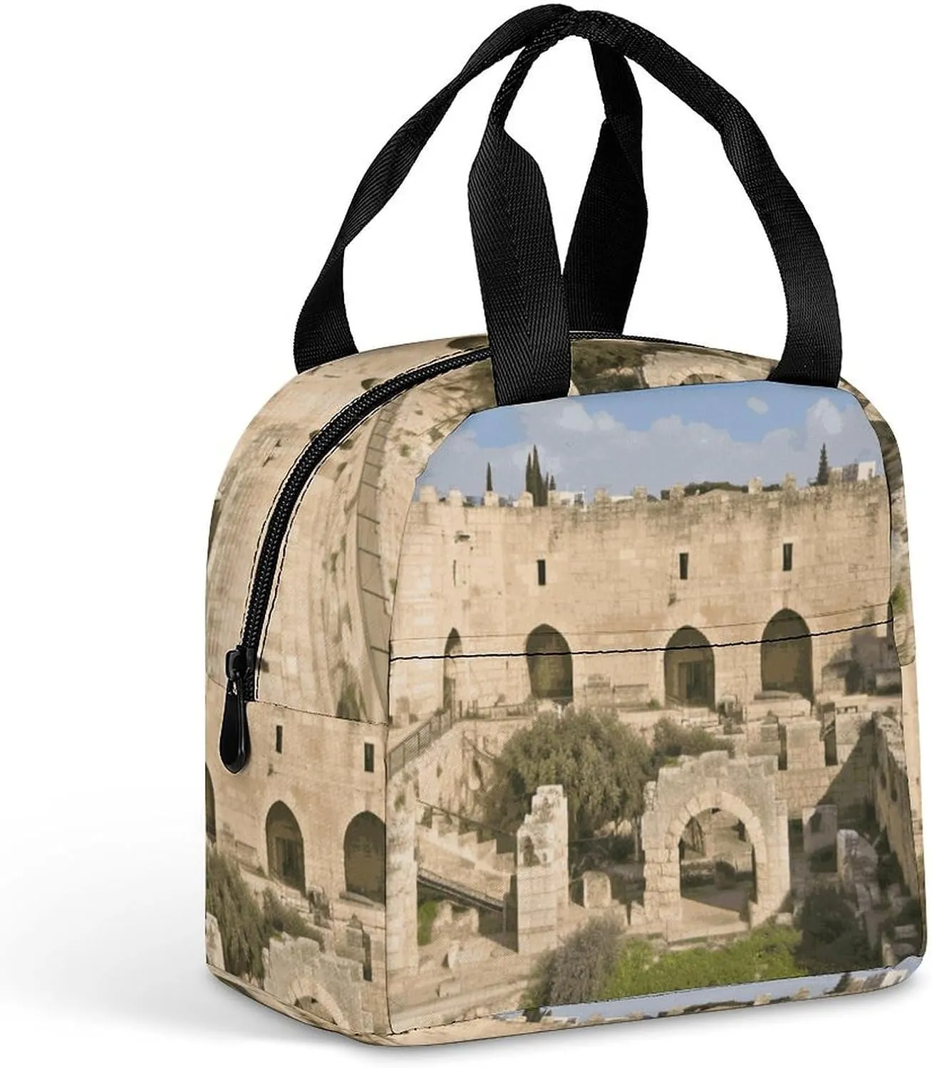 Insulated Lunch Box Israel at The Tower of David Lunch Bag for Women Men Insulated Lunch Bags for Work Picnic Travel