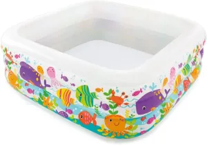 Intex Swim Center Clearview Aquarium Inflatable Pool, 62.5" X 62.5" X 19.5", for Ages 3 