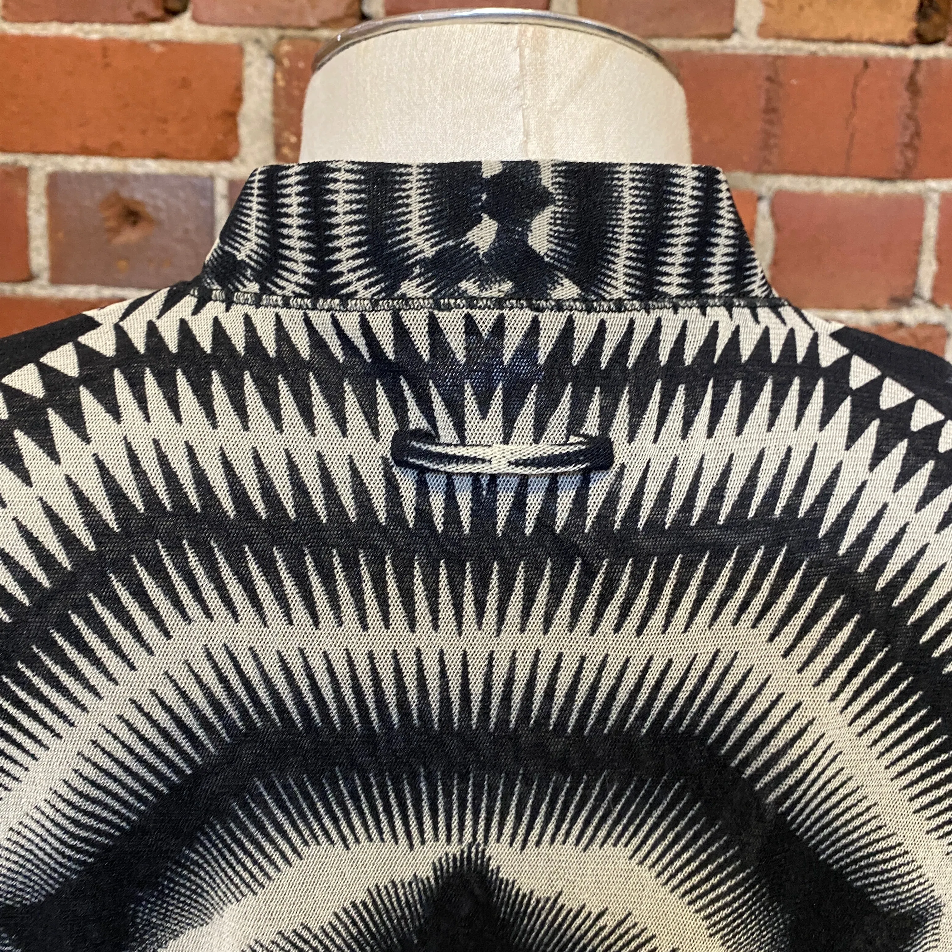 JEAN PAUL GAULTIER op-art printed mesh cardy