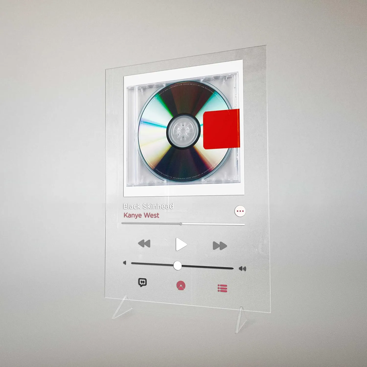Kanye West - Yeezus Acrylic Poster Customize Your Poster Print Any Album Cover or Your Photo and add Your Favourite Song and Artist Custom (5.8 x 8.3 inch)