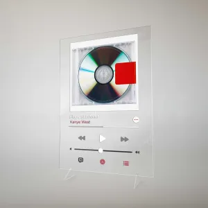 Kanye West - Yeezus Acrylic Poster Customize Your Poster Print Any Album Cover or Your Photo and add Your Favourite Song and Artist Custom (5.8 x 8.3 inch)