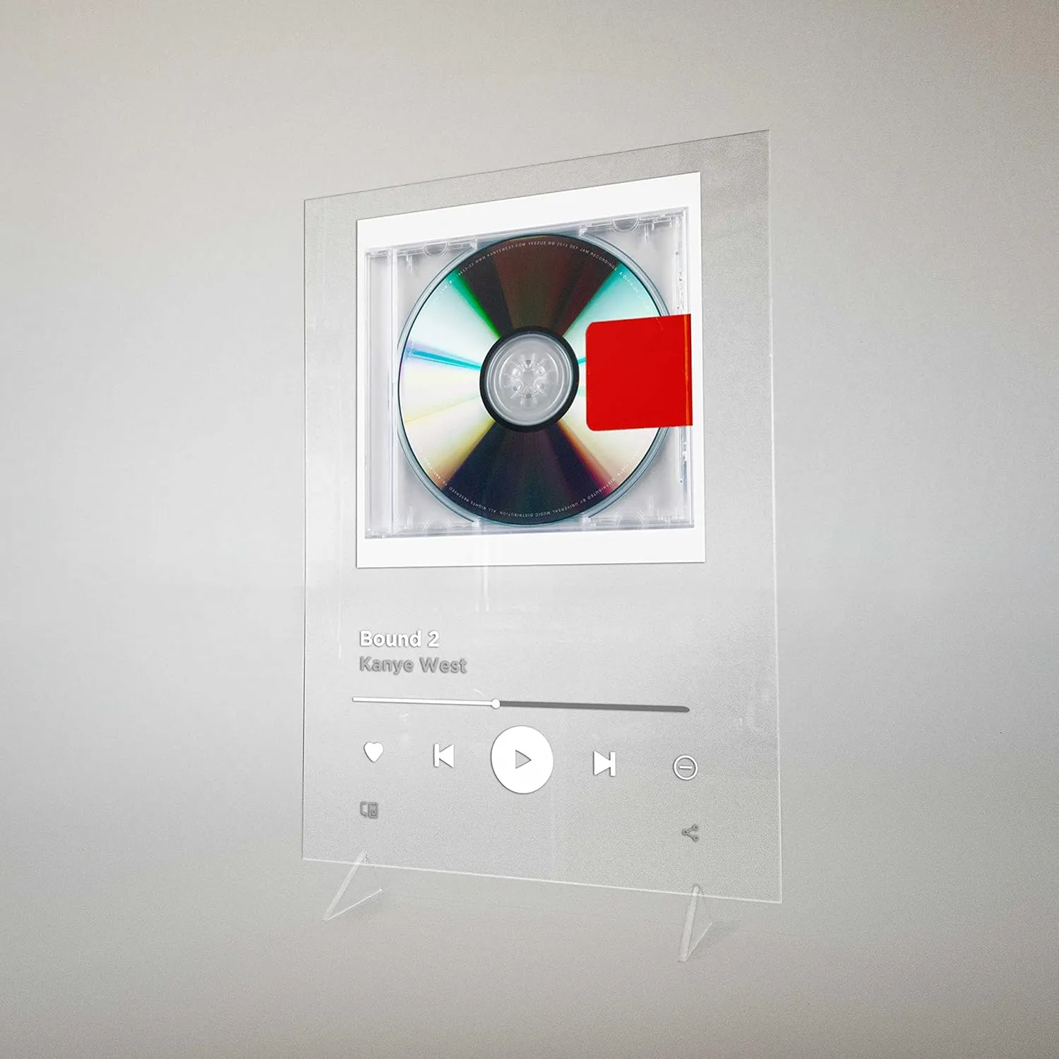 Kanye West - Yeezus Acrylic Poster Customize Your Poster Print Any Album Cover or Your Photo and add Your Favourite Song and Artist Custom (5.8 x 8.3 inch)