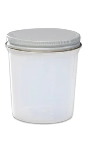 Kendall 8889207034 Polypropylene General Purpose Specimen Container with White Cap, Non Sterile, 4 oz Capacity, Translucent (20 Bags of 25)