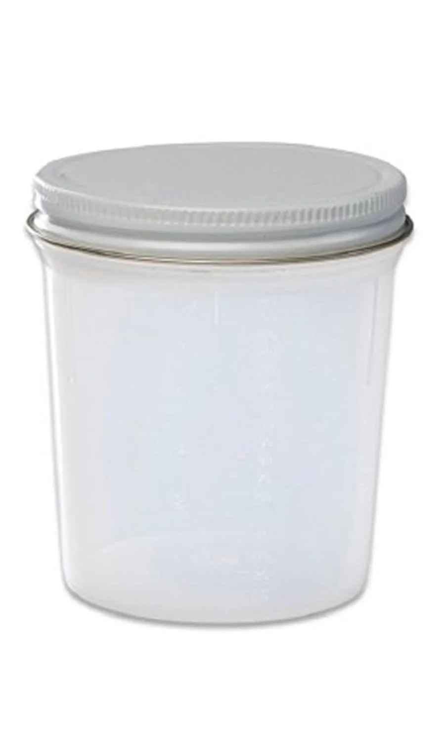 Kendall 8889207034 Polypropylene General Purpose Specimen Container with White Cap, Non Sterile, 4 oz Capacity, Translucent (20 Bags of 25)