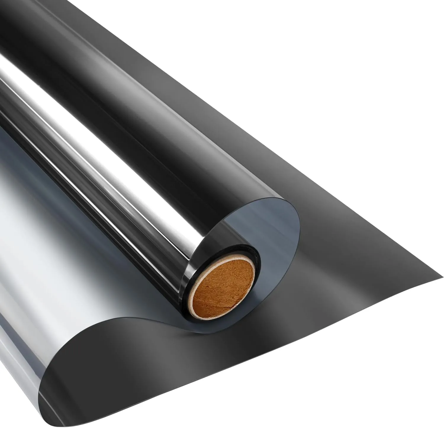 KESPEN Window Film One Way Daytime Privacy Static Cling Sun Blocking Anti UV Reflective Window Tint for Home and Office, Black-Silver, 29.5 Inch X 13.1 Feet