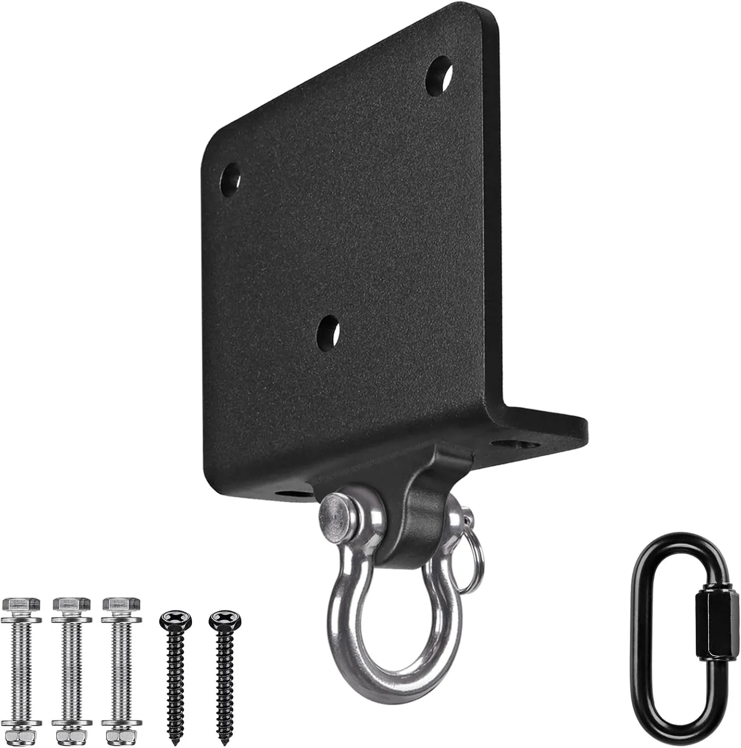 Kipika Punching Bag Hanger - Heavy Bracket 180° Swivel I-Beam Mount with Ceiling Installation Thick Hardware, Hooks for Boxing, Aerial Yoga, and Home Gym