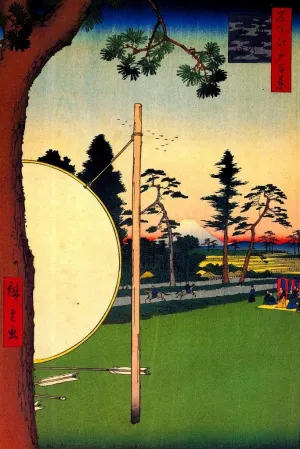 Laminated Utagawa Hiroshige Takata Riding Grounds One Hundred Famous Views Poster Dry Erase Wall Art 16x24