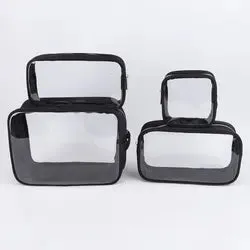 Large Clear and Nylon Cosmetic Bag