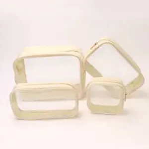 Large Clear and Nylon Cosmetic Bag