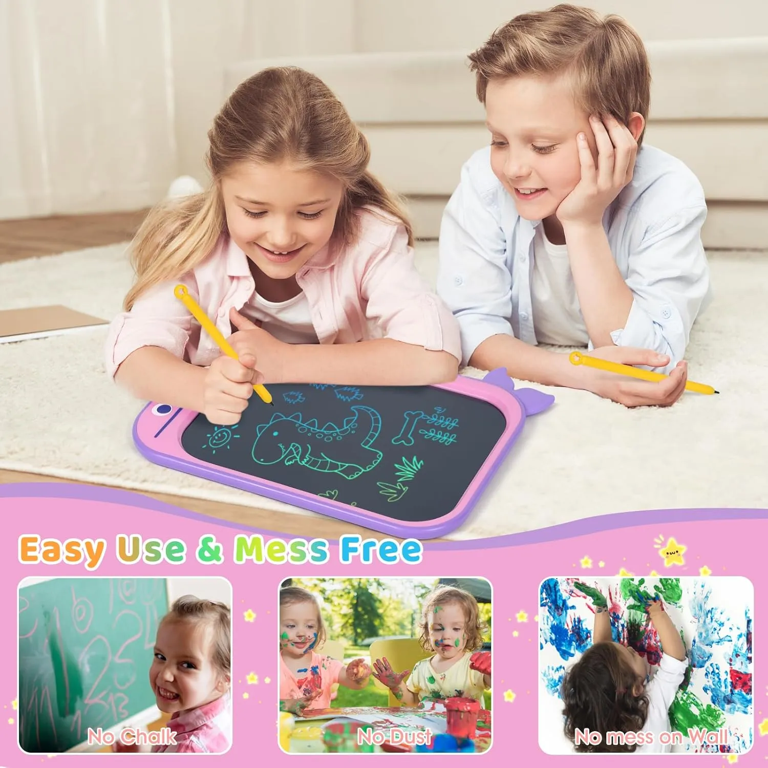 LCD Writing Tablet for Kids Boogie Board,Toddler Toys for 3 4 5 6 7years Old Boys Girls,Kids Toys Sensory Toys Learning Toys,Halloween Thankgiving Christmas Day Gift for Kids Doodle Board