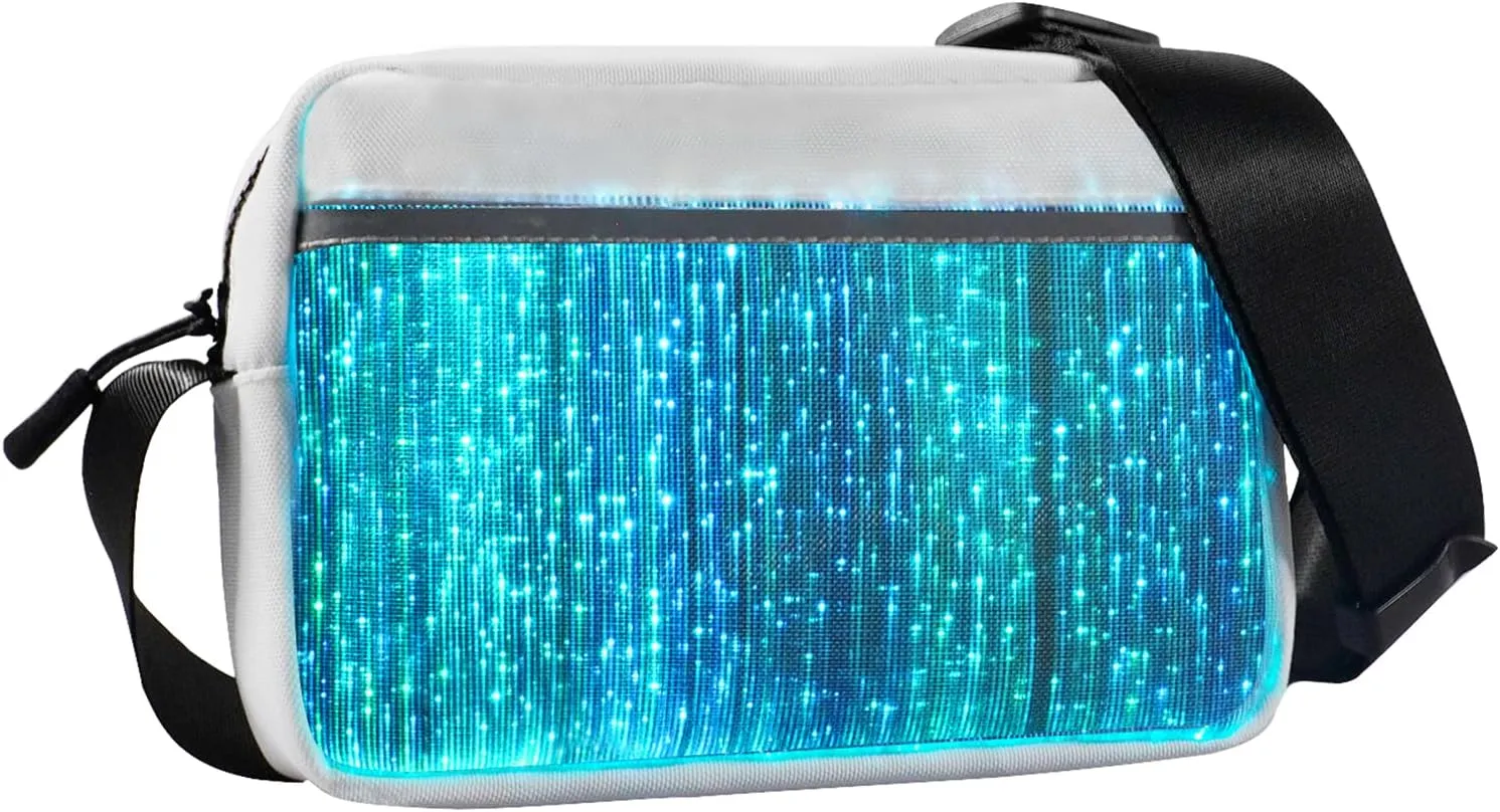 Led Crossbody Bag Small Light Up Purse Glow Handbags Mini Shoulder Bags Women Luminous Wallet for Party
