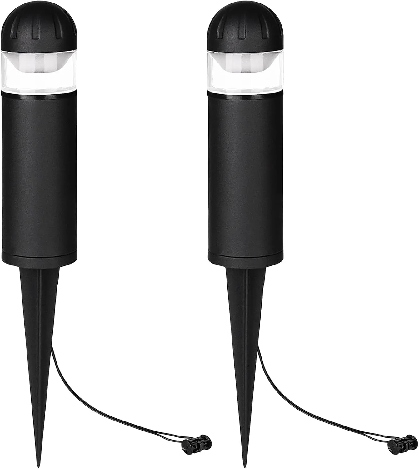 LED Landscape Bollard Pathway Light, 2W, DC 12V Low Voltage Path Lighting Outdoor Waterproof, Die-Casted Aluminum Housing for Garden Light, 3000K Warm White Pack of 2
