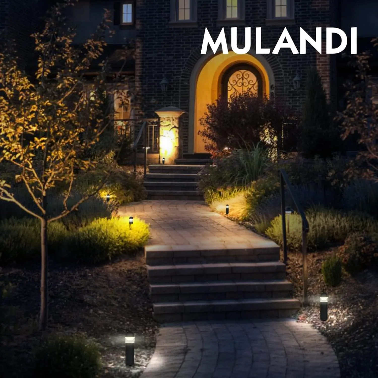 LED Landscape Bollard Pathway Light, 2W, DC 12V Low Voltage Path Lighting Outdoor Waterproof, Die-Casted Aluminum Housing for Garden Light, 3000K Warm White Pack of 2
