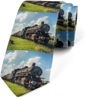 Leopard Print Ties for Men,Gradient Rainbow Color Mens Tie