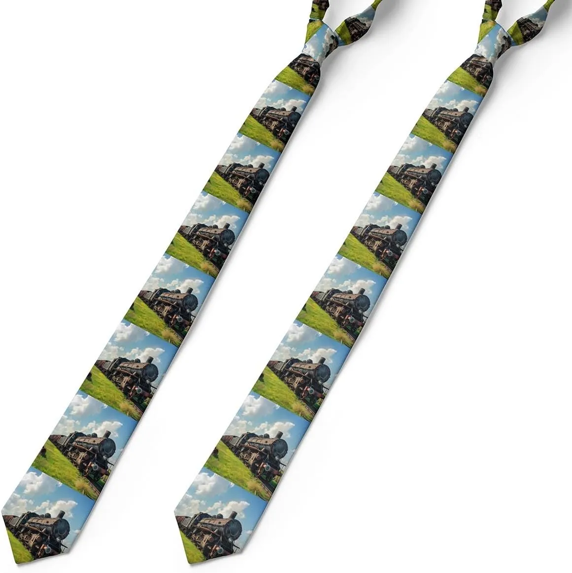 Leopard Print Ties for Men,Gradient Rainbow Color Mens Tie