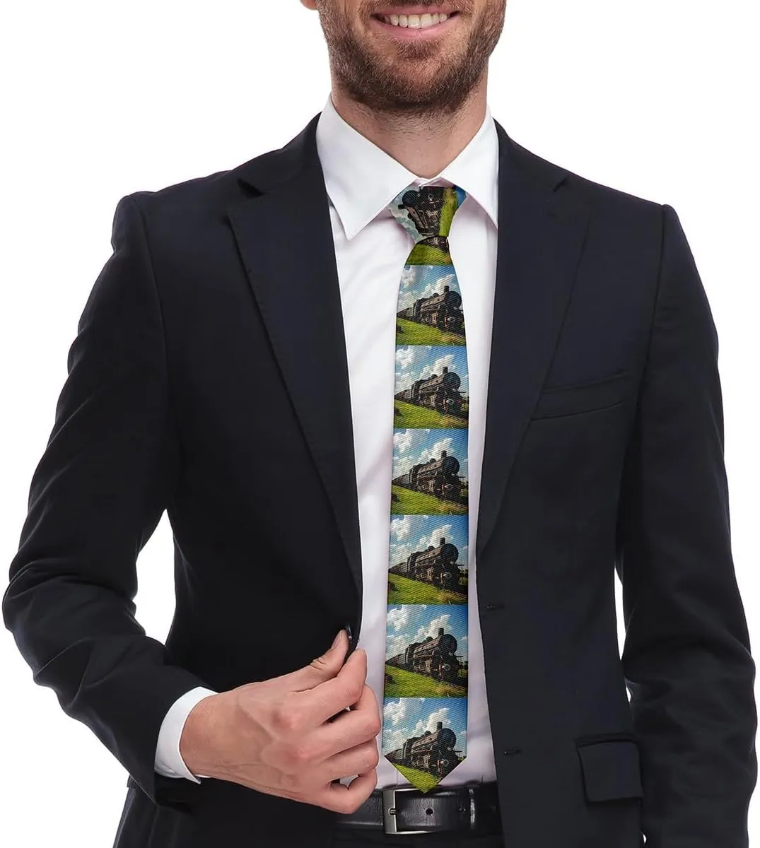 Leopard Print Ties for Men,Gradient Rainbow Color Mens Tie