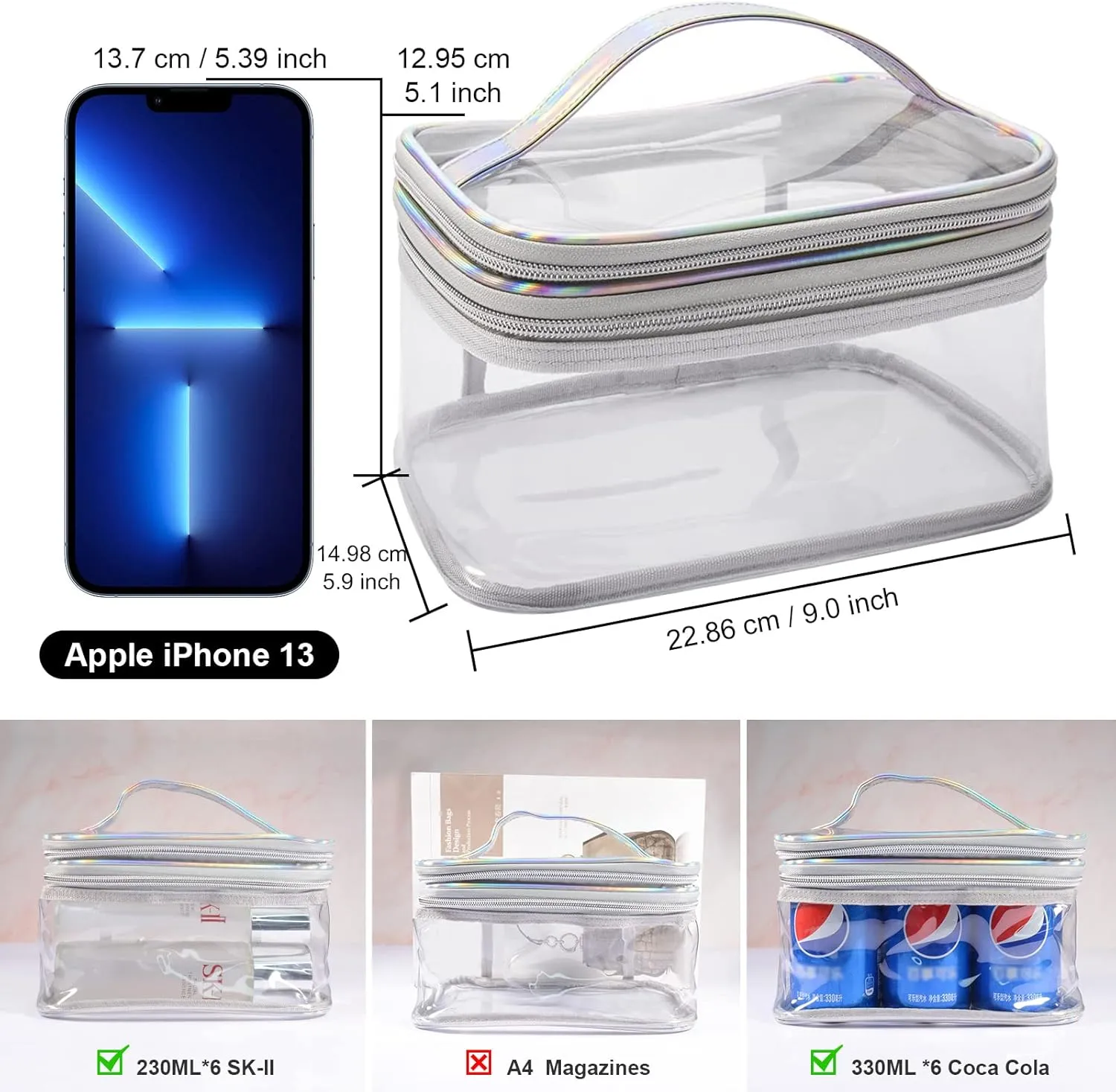 Lermende Clear Makeup Bag