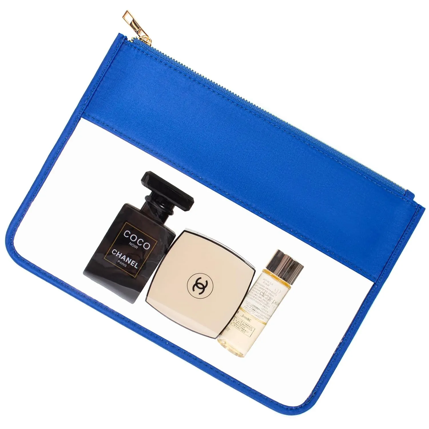 LETGO Clear Makeup Bag Pouch for Travel with Zipper,Clear Cosmetic Bag for Women Waterproof Snacks Bag Stadium Purse Toiletry Bag Bogg Bag Accessories (0-Royal Blue)