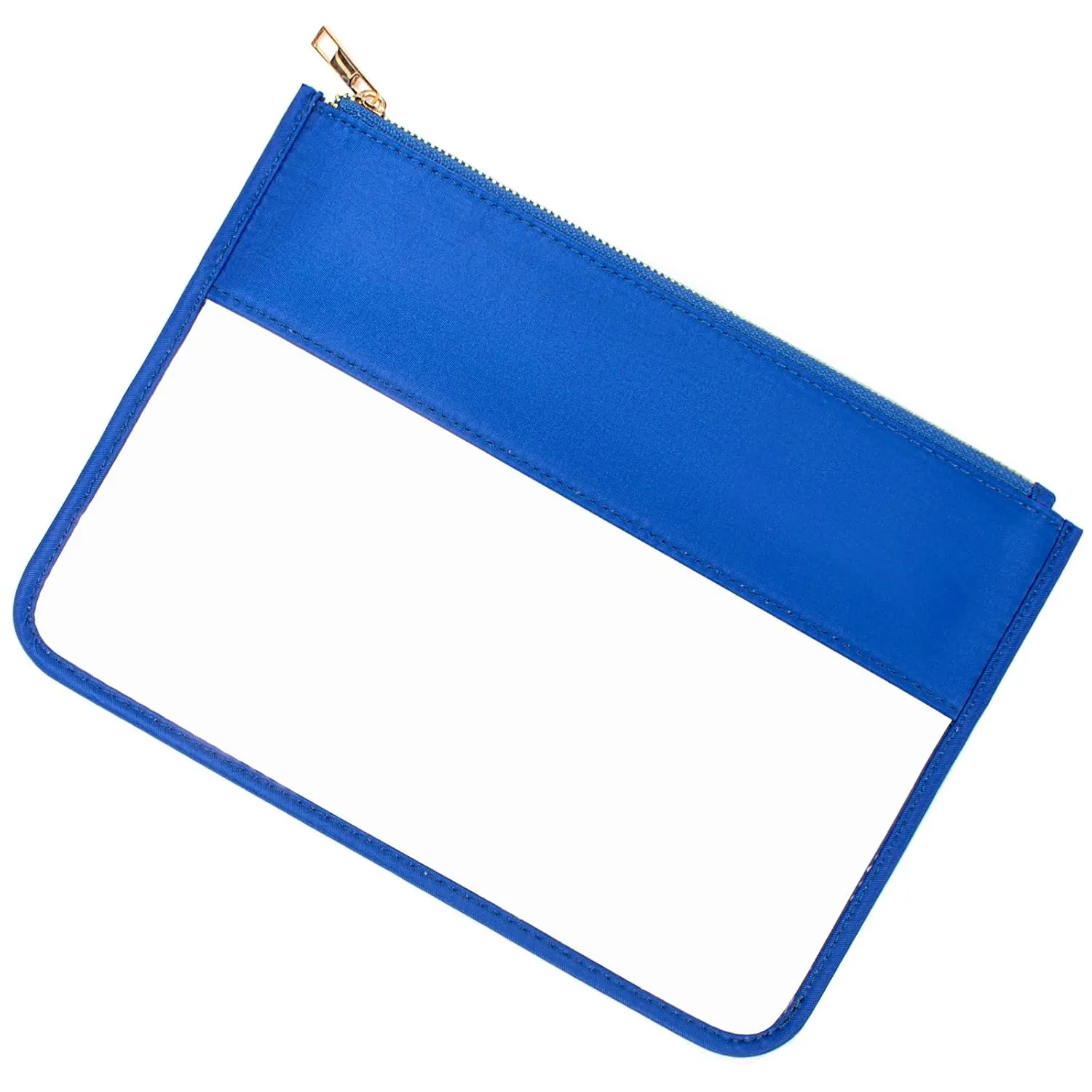 LETGO Clear Makeup Bag Pouch for Travel with Zipper,Clear Cosmetic Bag for Women Waterproof Snacks Bag Stadium Purse Toiletry Bag Bogg Bag Accessories (0-Royal Blue)