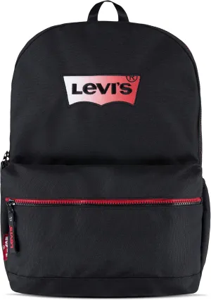 Levi's Unisex-Adults Classic Logo Backpack, Black/Red Ombre, One Size