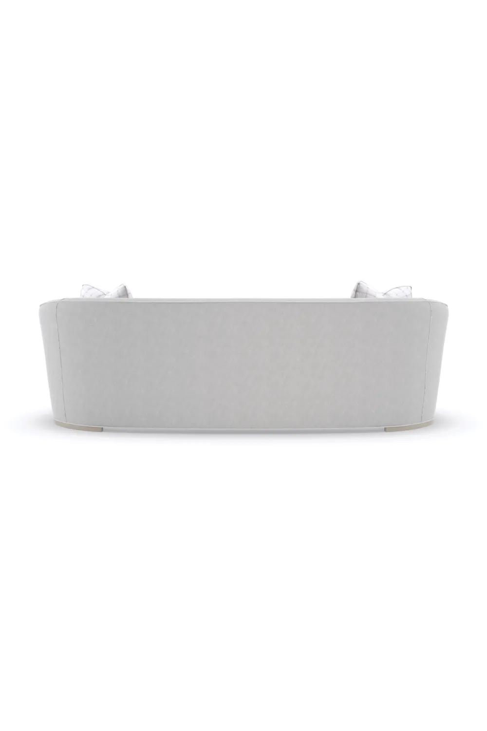 Light Gray Curved Sofa | Caracole Ahead Of The Curve