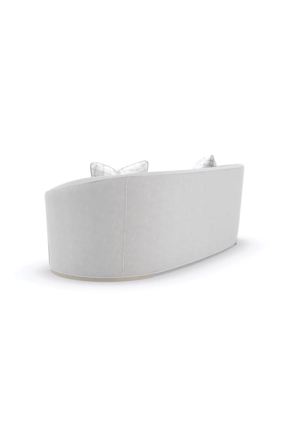Light Gray Curved Sofa | Caracole Ahead Of The Curve