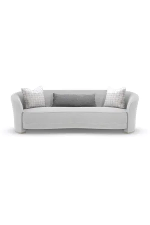 Light Gray Curved Sofa | Caracole Ahead Of The Curve