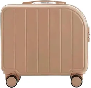 Light Suitcase 18" Suitcases With 4 Wheels PVC Durable Hardside Luggage Bag For Travel Suitcase Wheeled Luggage (Color : B, Size : 18 inch)