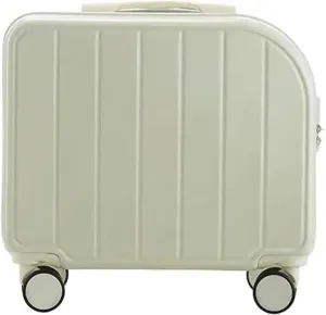 Light Suitcase 18" Suitcases With 4 Wheels PVC Durable Hardside Luggage Bag For Travel Suitcase Wheeled Luggage (Color : E, Size : 18 inch)