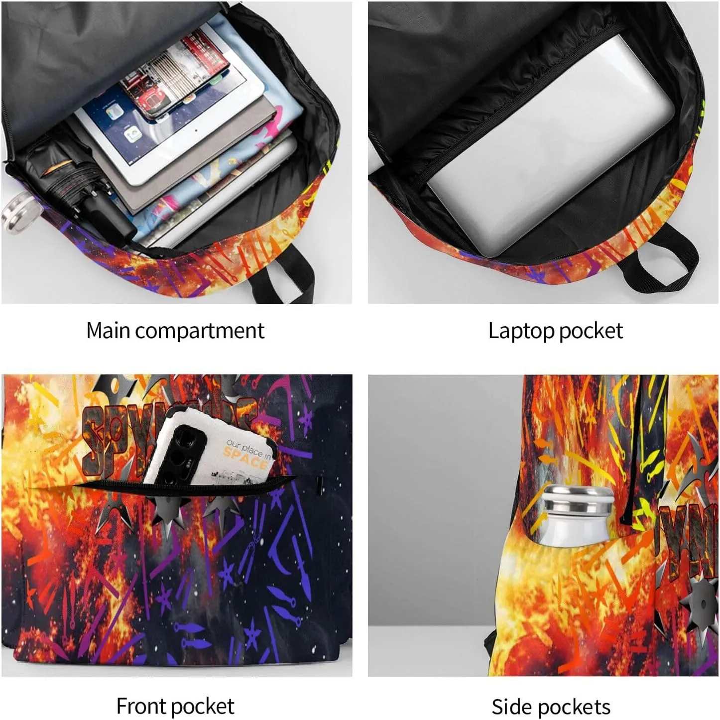 Lightweight Large Capacity Backpack Lunch Box Multifunctional Daypack For Adult Outdoor