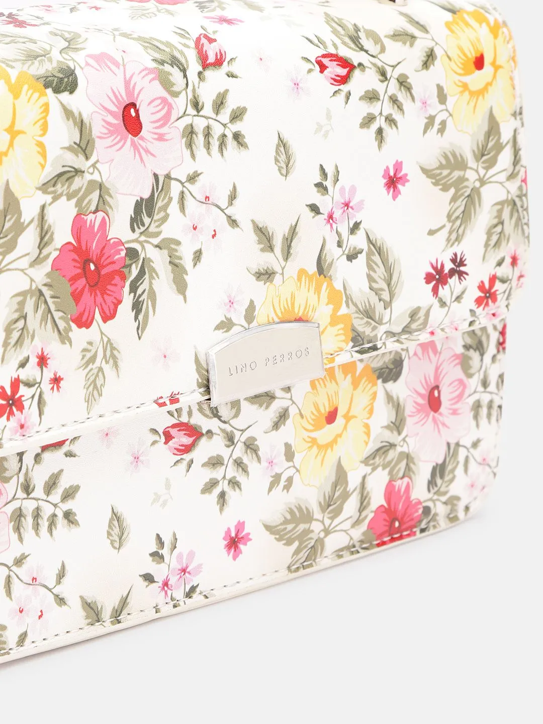 Lino Perros Floral Printed Structured Sling Bag