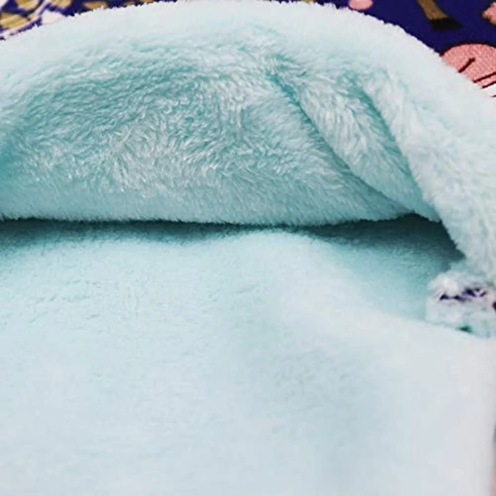 Litewood Sugar Gliders Sleeping Pouch Bag Small Pet Cotton Hanging Warm Comfortable Nest Bed for Small Animals Squirrels Marmosets Rats Hamster (LARGR,Blue Deer) …