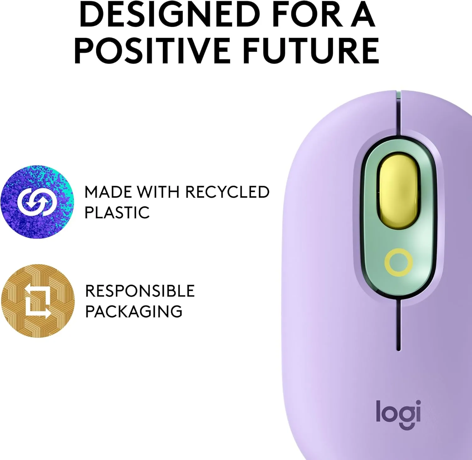 Logitech POP Mouse, Wireless Mouse with Customizable Emojis, SilentTouch Technology, Precision/Speed Scroll, Compact Design, Bluetooth, Multi-Device, OS Compatible - Daydream Mint