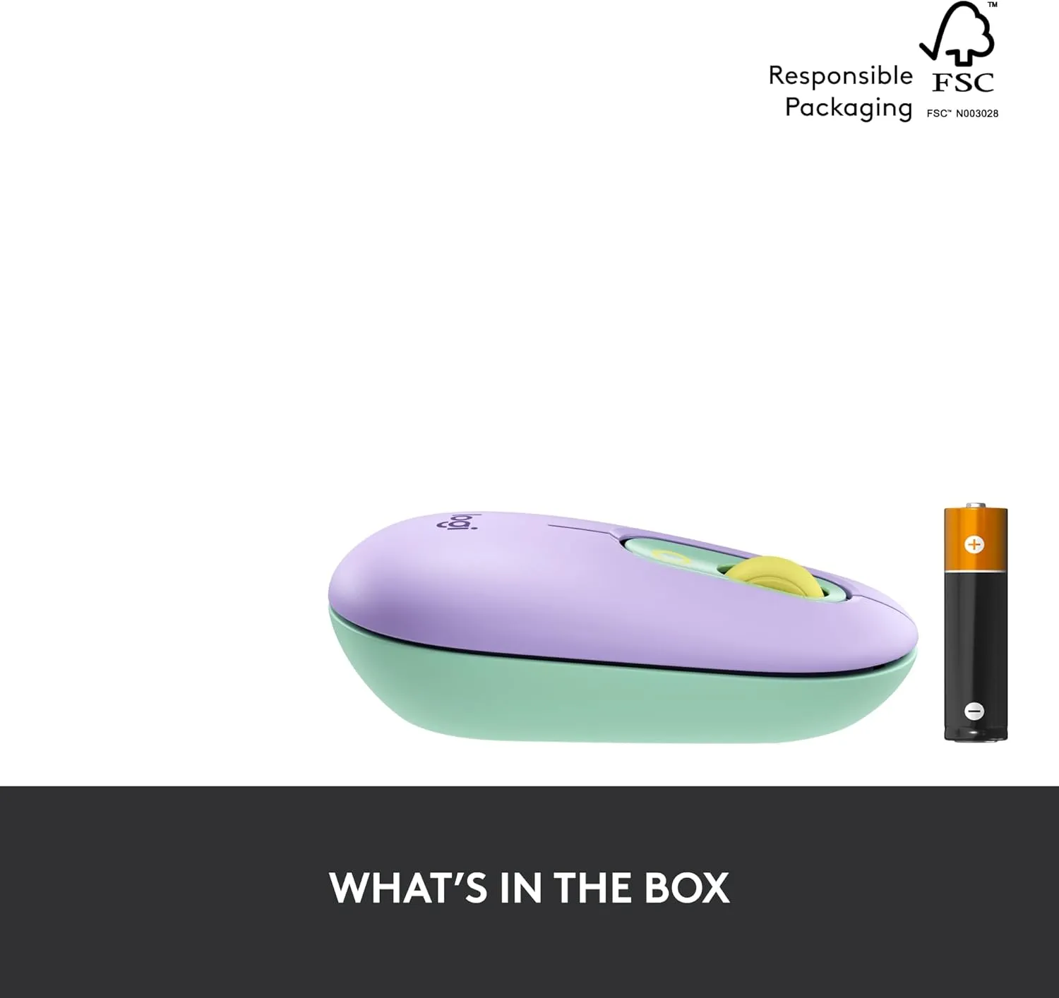 Logitech POP Mouse, Wireless Mouse with Customizable Emojis, SilentTouch Technology, Precision/Speed Scroll, Compact Design, Bluetooth, Multi-Device, OS Compatible - Daydream Mint
