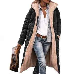 Long Padded Coat with Faux Shearling Lining | Warm & Cozy | Effortless Winter Style