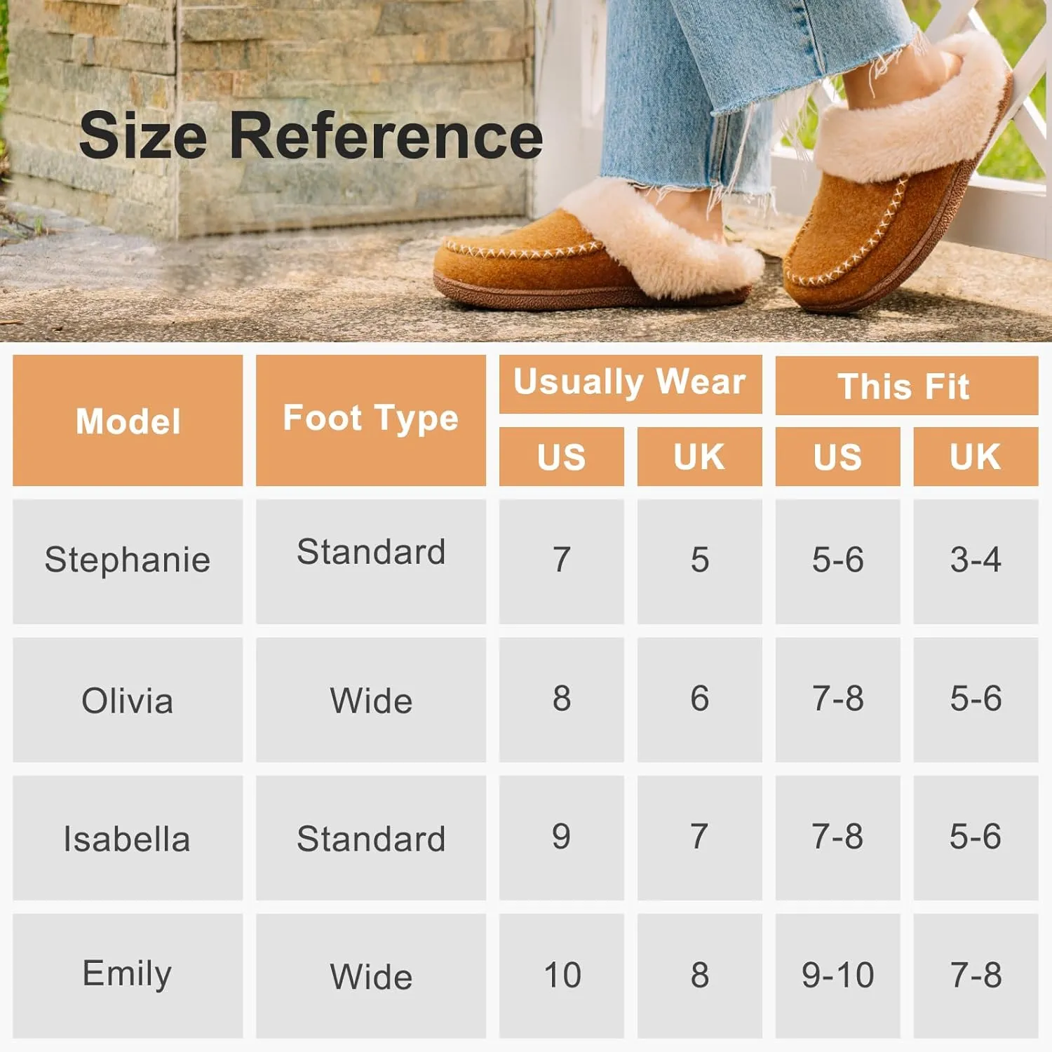 LongBay Womens Felt Sherpa Bedroom Slippers Warm Cozy Wool-Like Moccasin Slippers for Indoor Outdoor Winter Memory Foam House Shoes Slip-On with Fuzzy Plush Lining