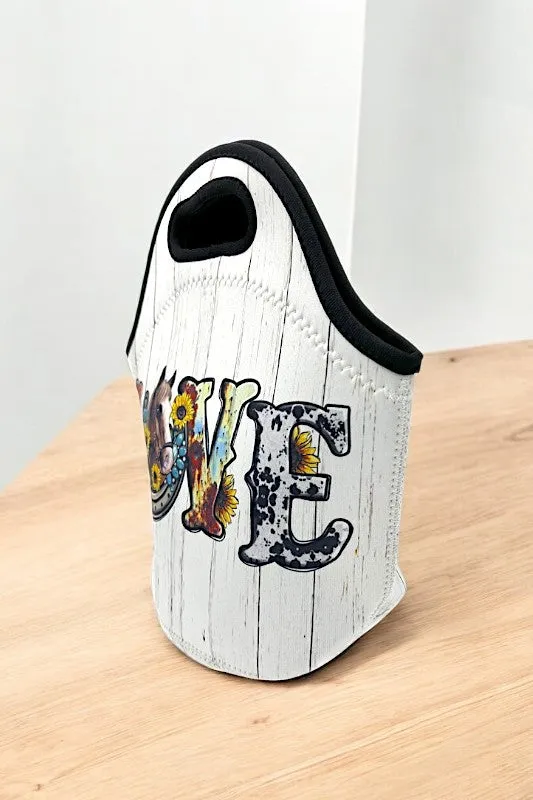 Love Sunflower Horse Insulated Lunch Bag