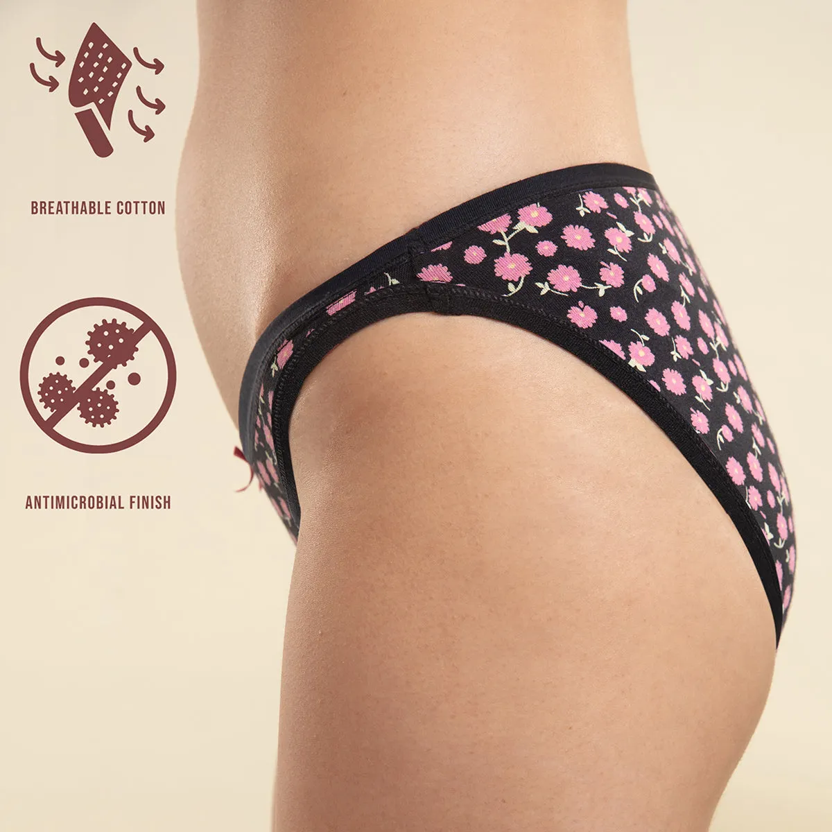 Low Rise Bikini Panty with Outer Elastic-NYP030-Assortment 3