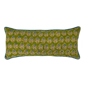 Lumbar hand block piped trim cushion - Claudia