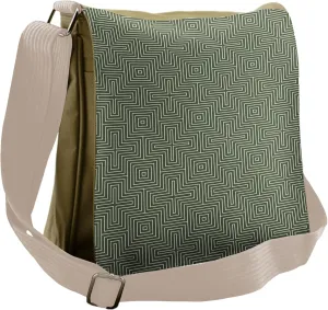 Lunarable Geometric Messenger Bag, Abstract Shapes Optical, Unisex Cross-body